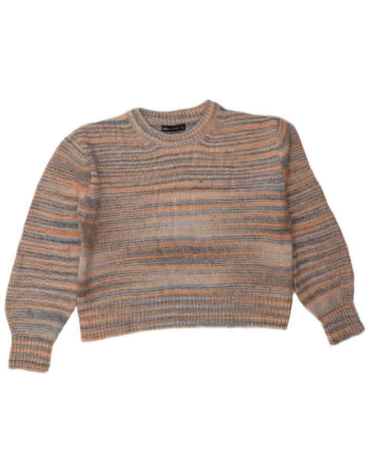 Marks & Spencer Damski sweter z dekoltem w łódkę, UK 14, średni wielokolorowy