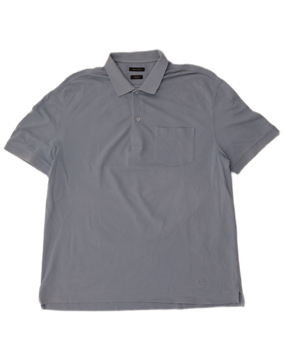 Męska koszulka polo Massimo Dutti, duża niebieska