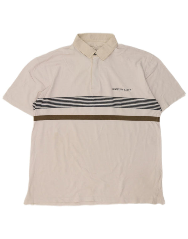 Męska koszulka polo do rugby Murphy & Nye Sailmakers 2XL, bawełniana w białe paski