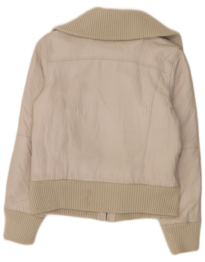 Conbipel Damska kurtka skórzana IT 48 XL Biała skóra