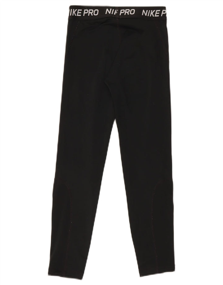 Legginsy dziewczęce NIKE z grafiką, 9-10 lat, czarne