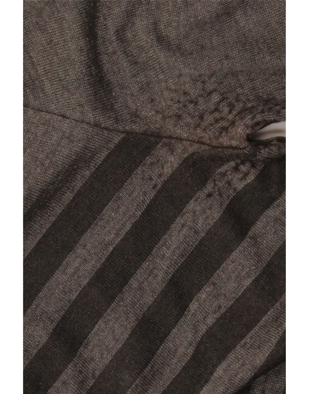 Damski sweter z okrągłym dekoltem Iceberg UK 16, duża, wełniana w szare paski