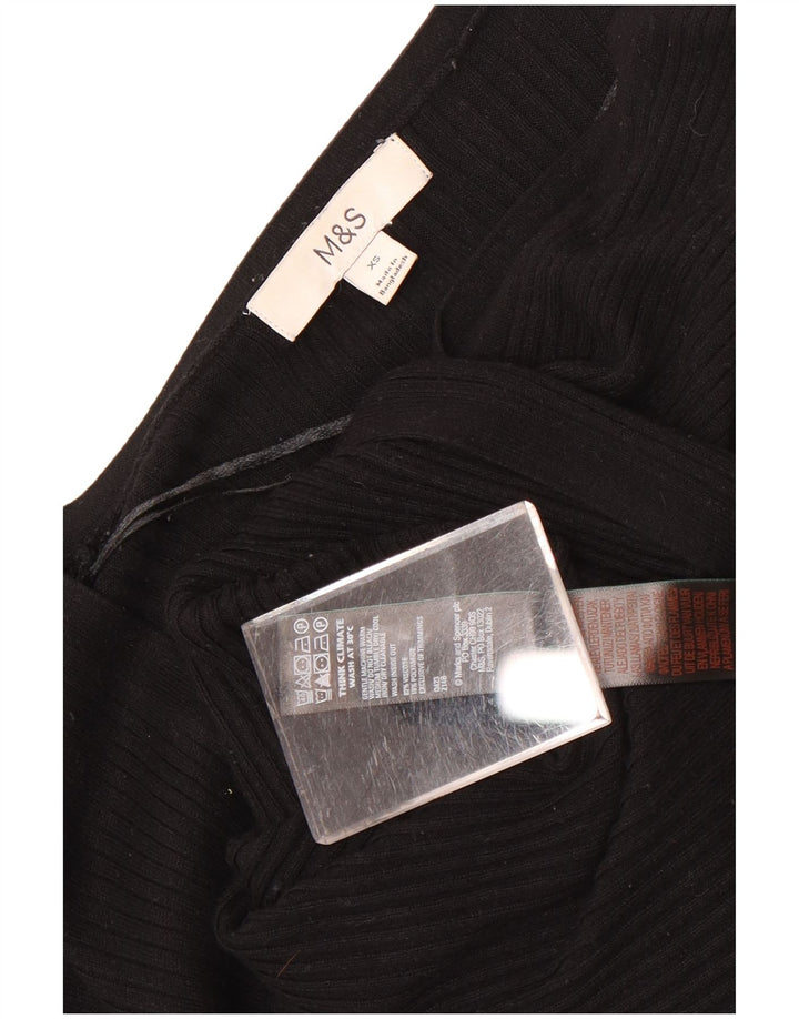 Marks & Spencer Damski sweter oversize z otwartym kardiganem UK 6 XS, czarny