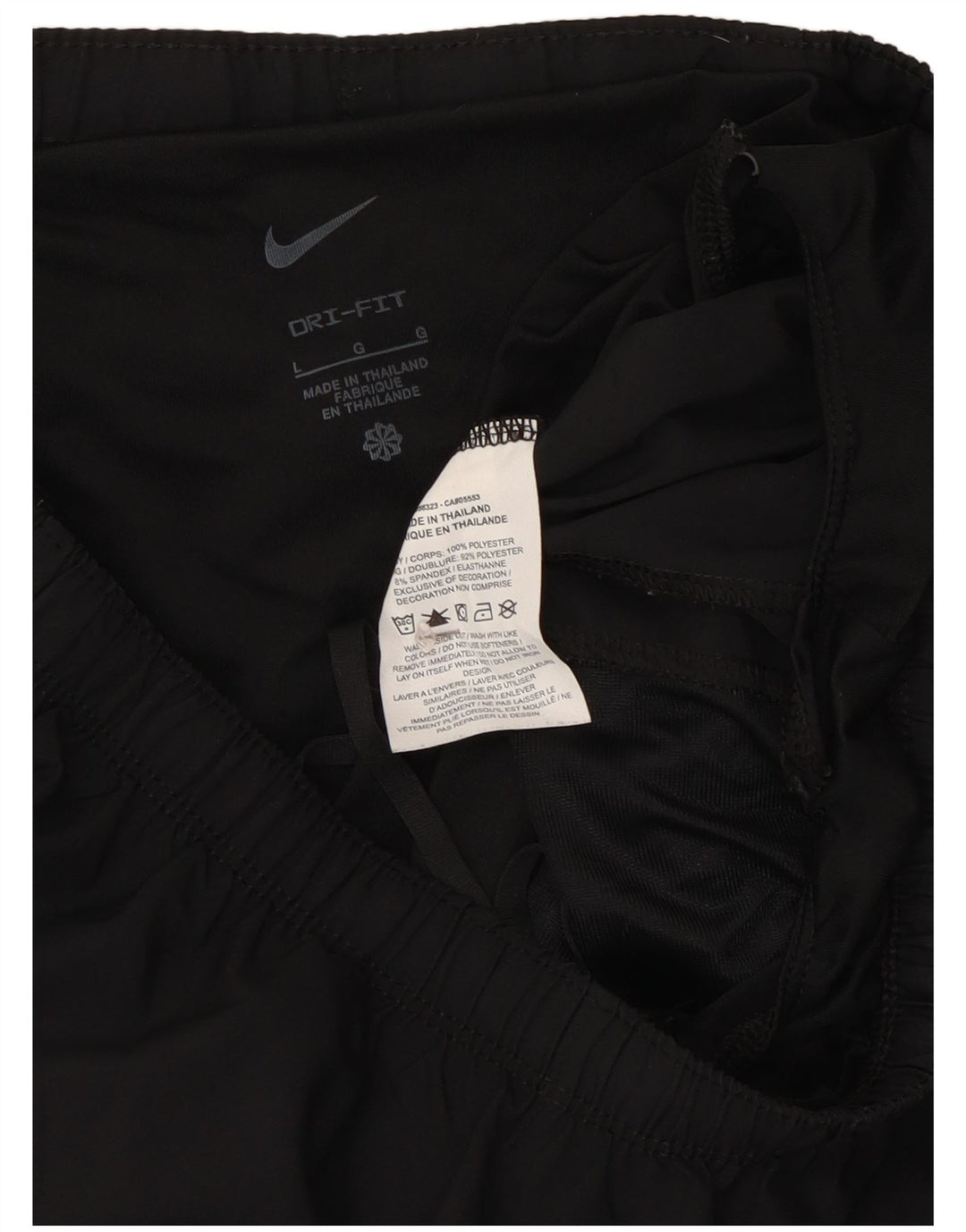 Męskie spodenki sportowe Nike Dri Fit, duże, czarne, poliestrowe