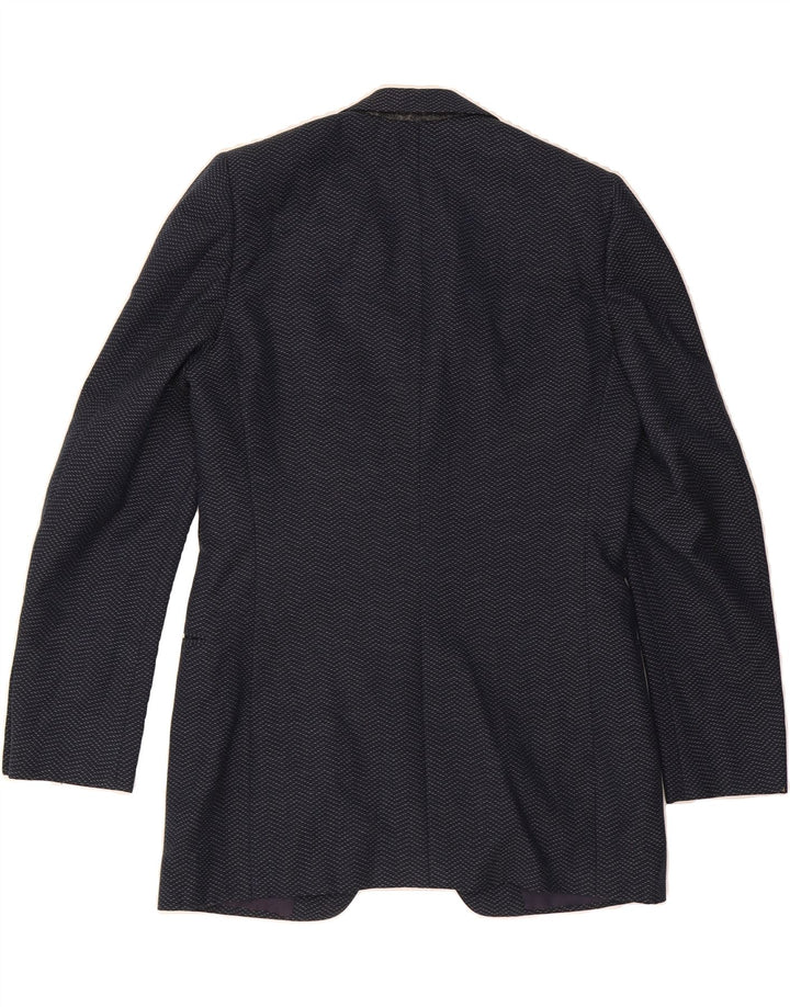 BEUZI Mens 2 Button Blazer Jacket IT 50 Large Navy Blue Pinstripe Vintage Beuzi and Second-Hand Beuzi from Messina Hembry 