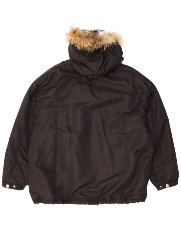 COLMAR Męska kurtka wiatrówka z kapturem UK 42 XL Czarny poliamid