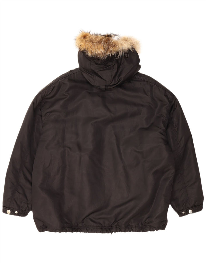 COLMAR Męska kurtka wiatrówka z kapturem UK 42 XL Czarny poliamid