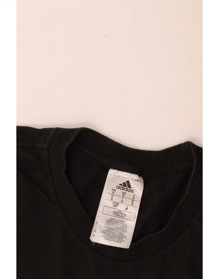 Męska koszulka z grafiką Adidas, mała, czarna, bawełniana