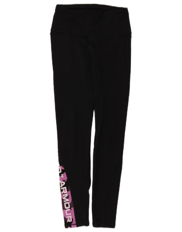 Damskie legginsy Under Armour Cold Gear Graphic UK 4 XS w czarnym kamuflażu