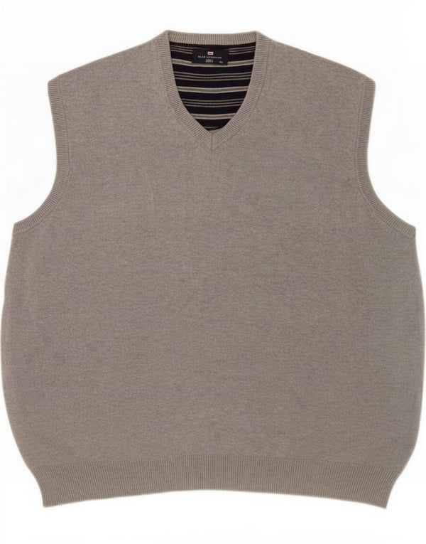 Niebieski podkoszulek męski Marks & Spencer z kamizelką Harbour, 2XL, szary, bawełniany