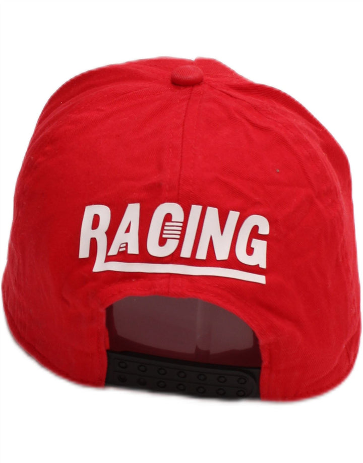 FERRARI Mens Graphic Snapback Cap One Size Red Polyester Sports