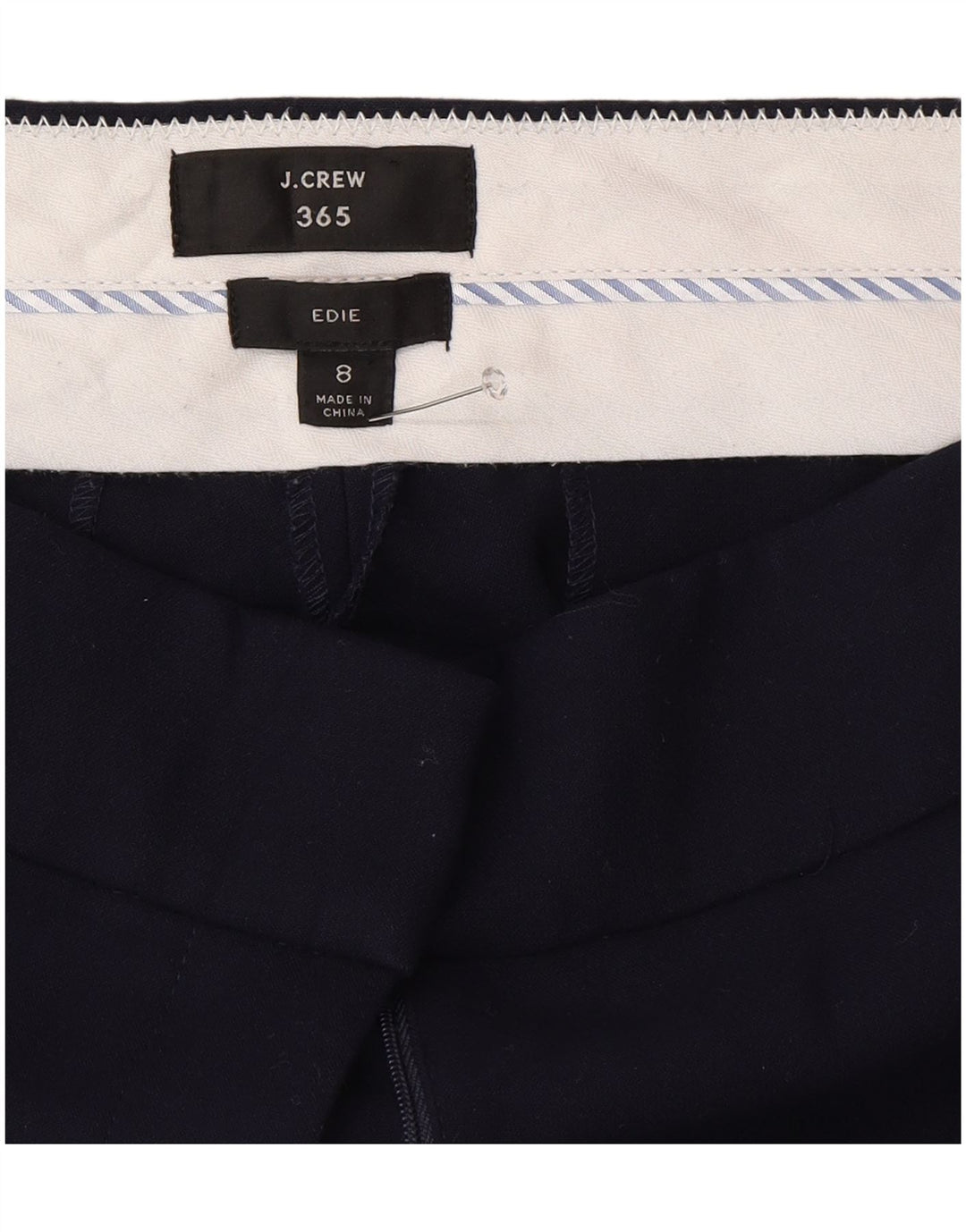 Spodnie damskie J. Crew Edie Straight Chino US 8 Medium W32 L32 Granatowe