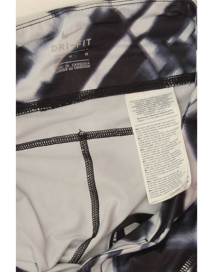 Damskie legginsy Nike Dri Fit UK 12, średni granatowy, geometryczny poliester