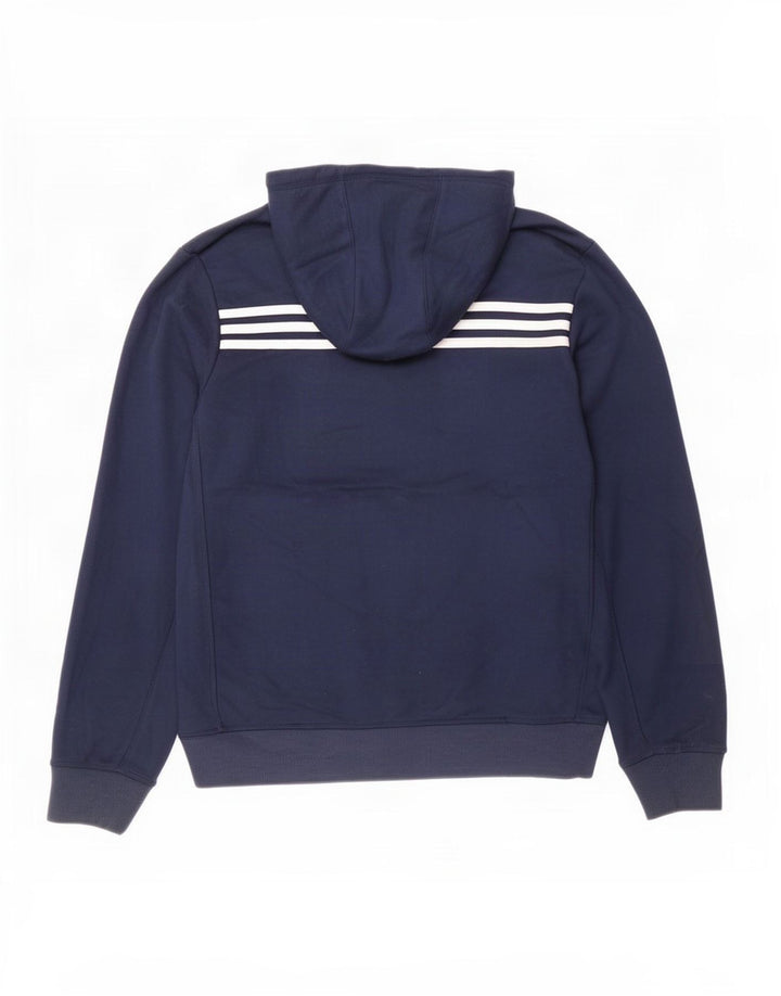 Męska bluza z kapturem Adidas Real Madryt, średni granatowy poliester