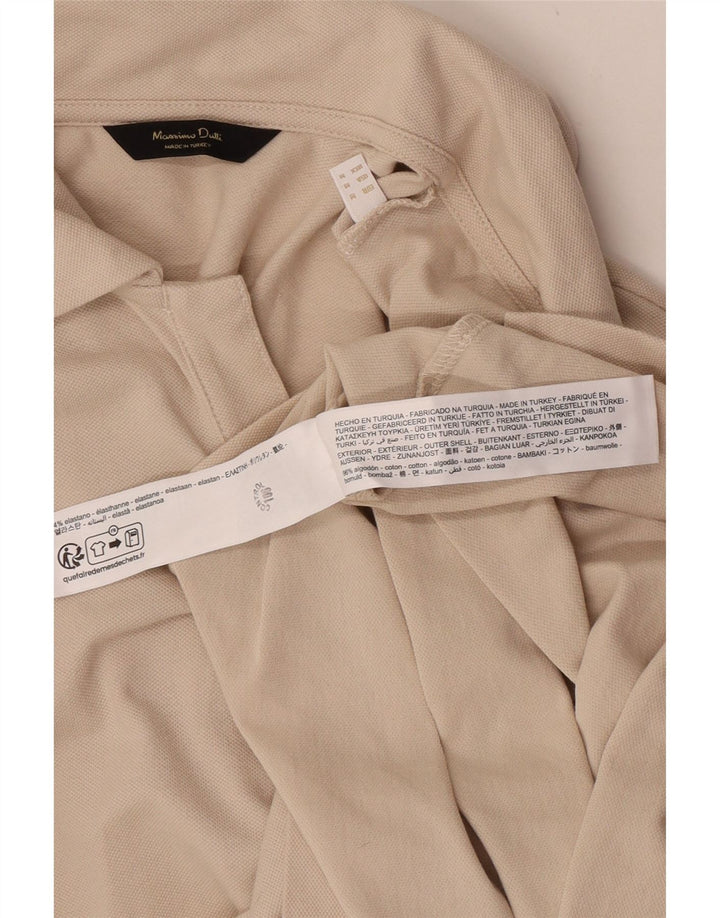 Męska koszulka polo Massimo Dutti w kolorze średniego beżu, bawełniana