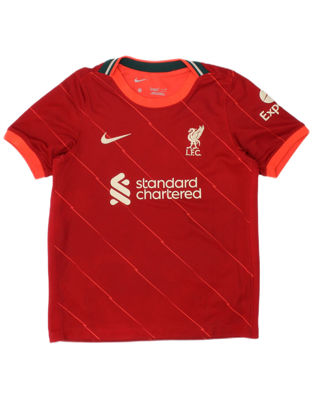 Chłopięcy T-shirt z grafiką Nike Liverpool na 6-7 lat, duży, czerwony poliester