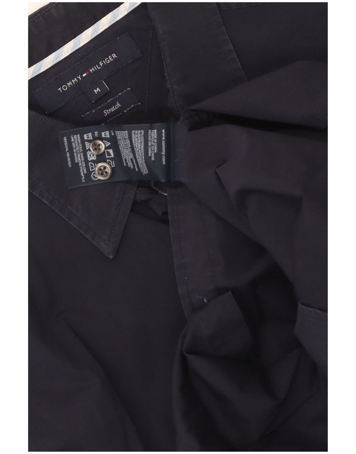 Koszula męska Tommy Hilfiger ze stretchem, średnia, granatowa, bawełniana