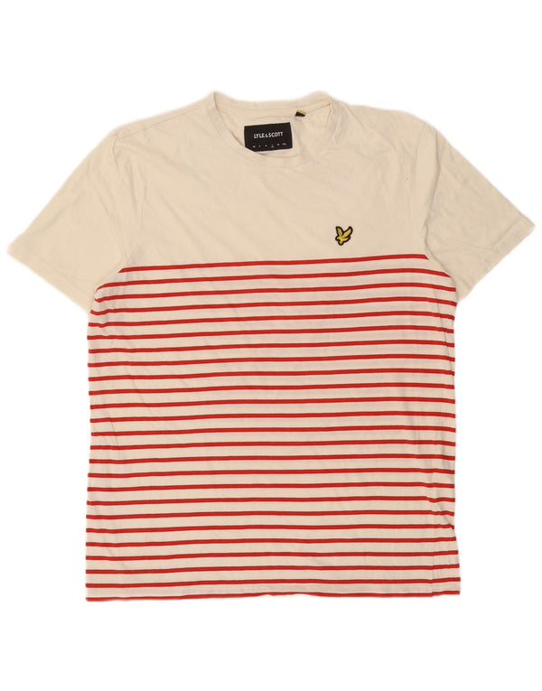 T-shirt męski Lyle & Scott, duży, bawełniany w białe paski