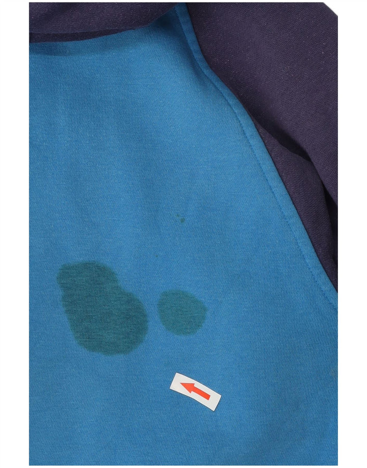 Męski sweter z kapturem i zamkiem Saltrock, duży, niebieski, bawełniany w bloki kolorów