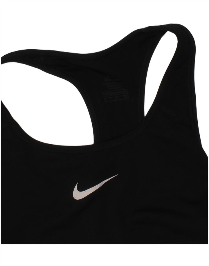 Damski top sportowy z biustonoszem Nike, mały, czarny