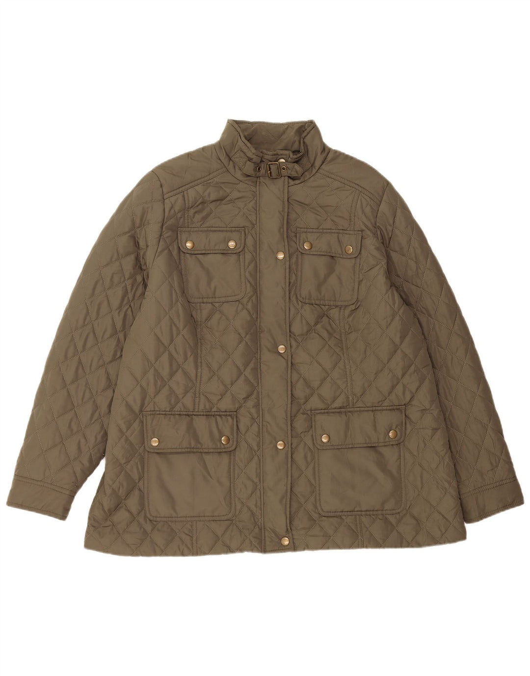 Marks & Spencer Damska pikowana kurtka UK 18 XL, khaki, poliester