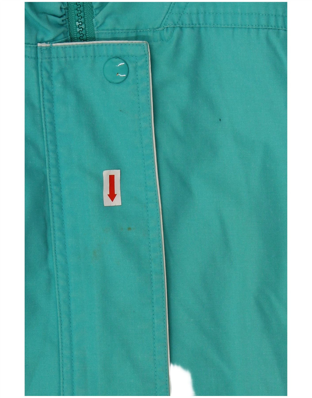 VINTAGE Womens Windbreaker Coat UK 14 Medium Turquoise Colourblock