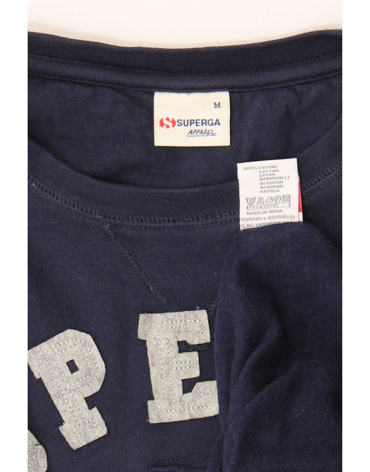 Damska bluza Superga Graphic Jumper UK 14 Średni granatowy, bawełniany