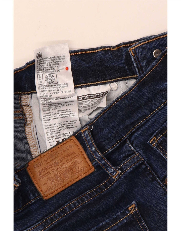 Damskie dżinsy Levi's 724 z wysokim stanem i prostym W25 L30 Granatowy poliester