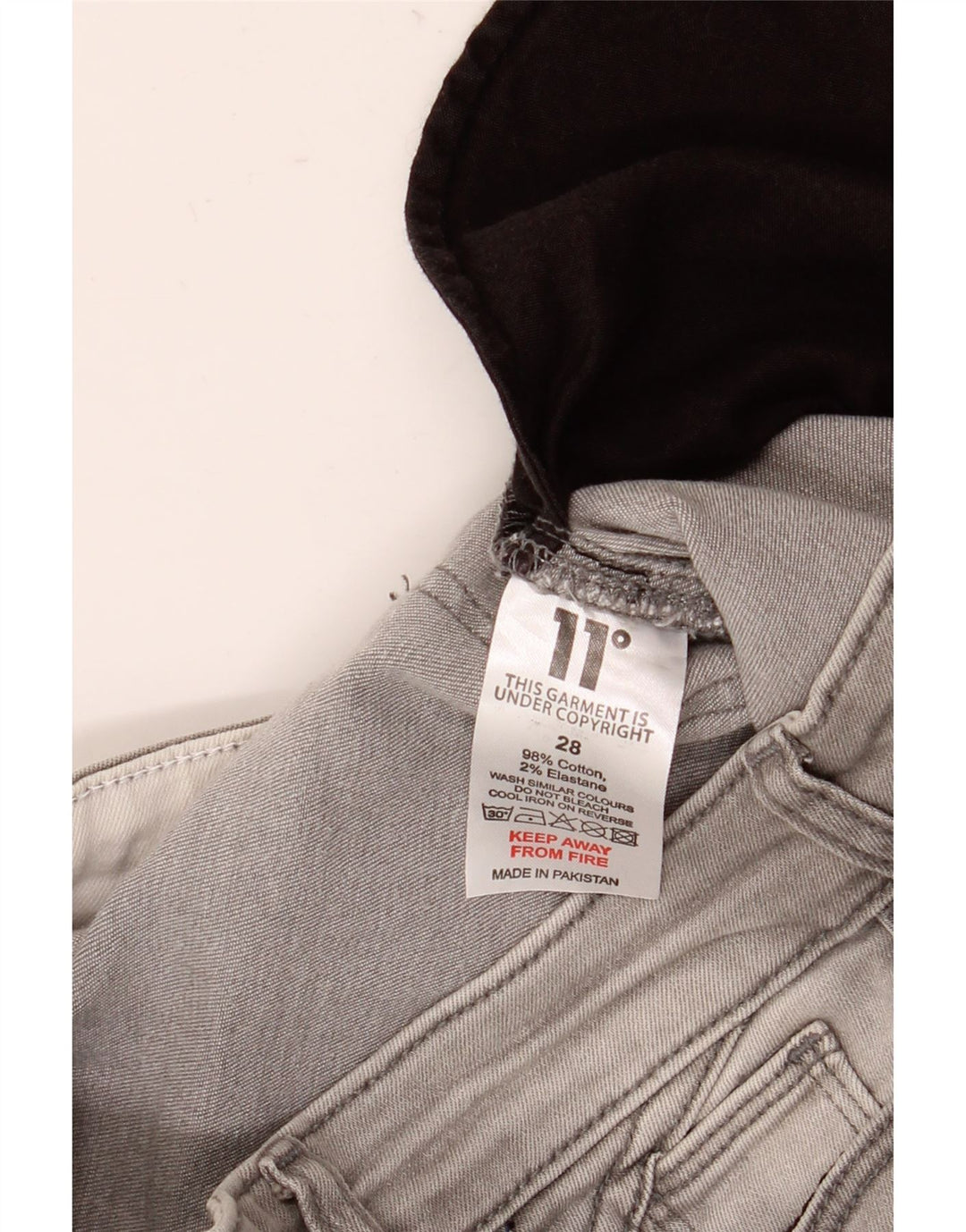 Damskie jeansy skinny Eleven Degrees W28 L30 Szara bawełna