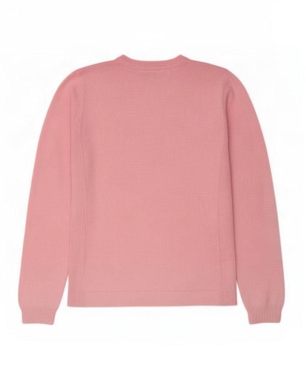 Sweter damski Tommy Hilfiger z dekoltem w kształcie litery V, UK 12, średni różowy bawełniany