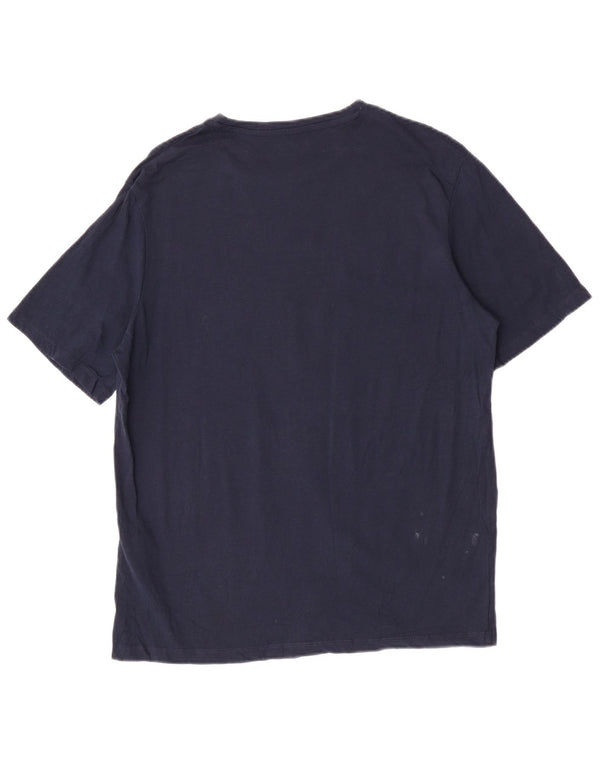 Męski T-shirt z grafiką Jack & Jones, duży, granatowy, bawełniany