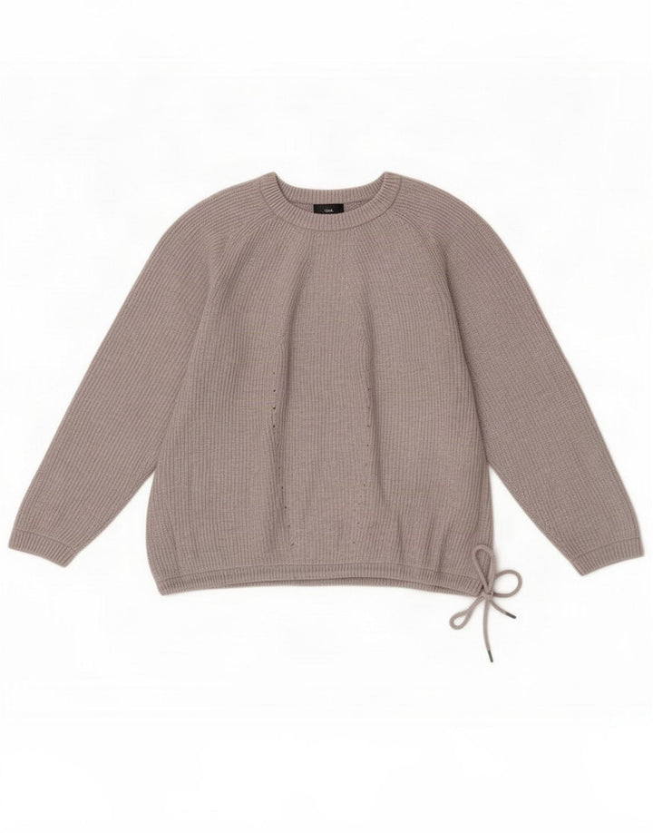 Damski sweter oversize Massimo Dutti z okrągłym dekoltem UK 10 Small Szary