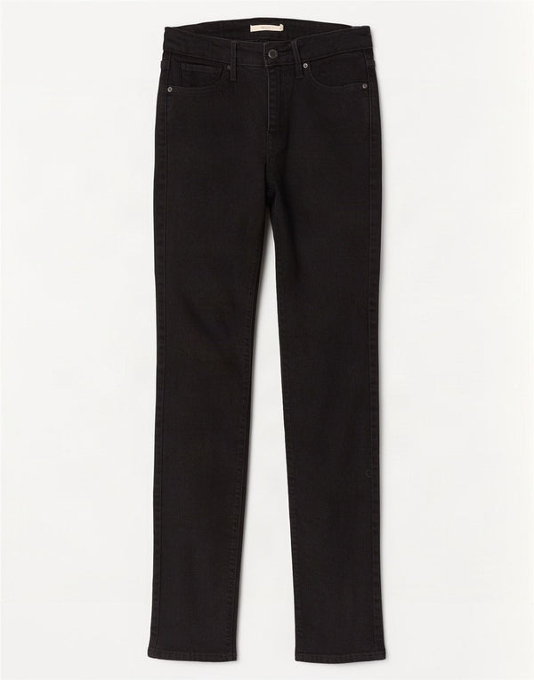 Damskie jeansy Levi's 712 Slim W25 L32 Czarna bawełna