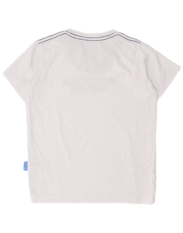 Harmont & Blaine Chłopięcy T-shirt z grafiką, 5-6 lat, biała bawełna