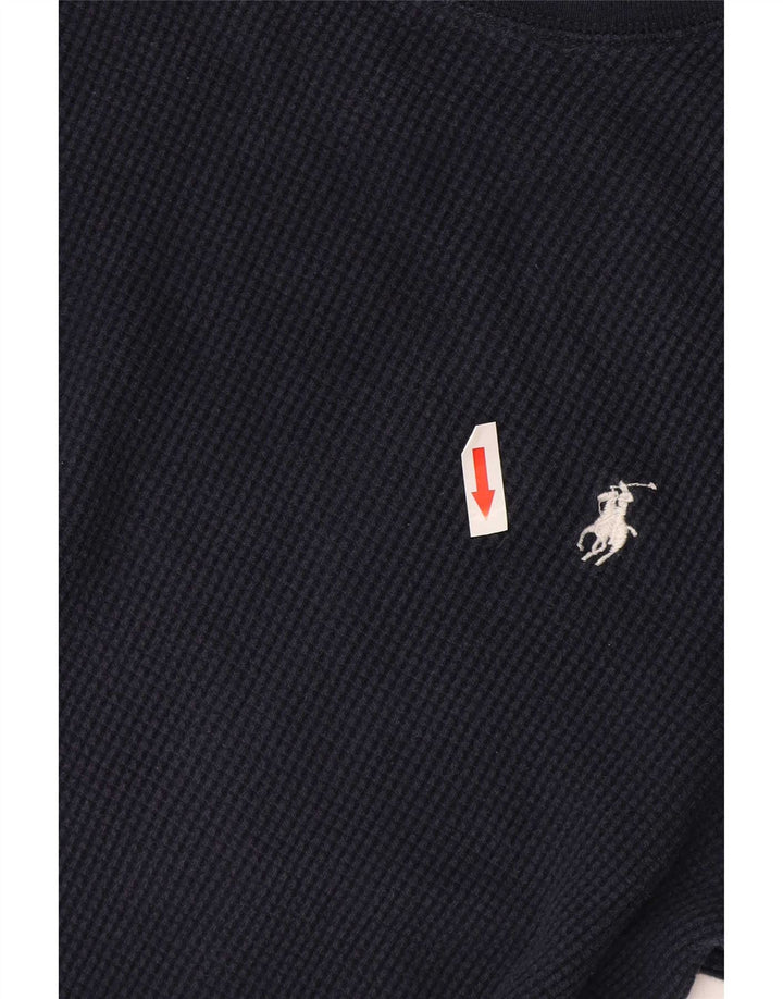 Koszulka męska Polo Ralph Lauren z długim rękawem, średnia, granatowa, bawełniana