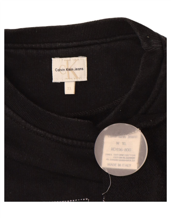 Męski sweter z grafiką CALVIN KLEIN JEANS XL, czarny