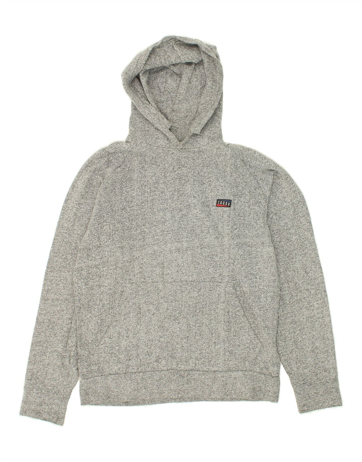 JACK & JONES Mens Hoodie Jumper Small Grey Flecked Cotton Vintage Jack & Jones and Second-Hand Jack & Jones from Messina Hembry 