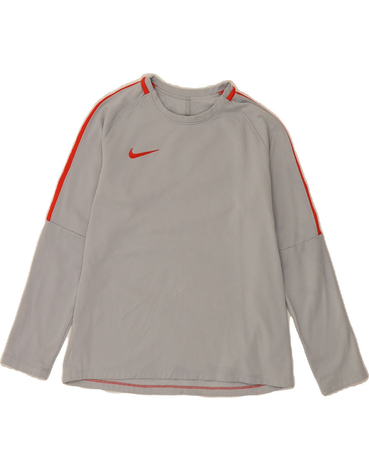 Damska koszulka NIKE Dri Fit z długim rękawem, UK 14, średnioszary poliester