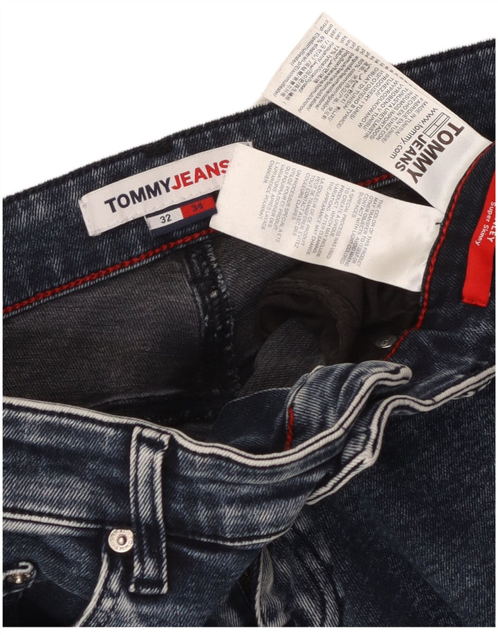 Damskie jeansy super obcisłe TOMMY HILFIGER W32 L34 Niebieska bawełna