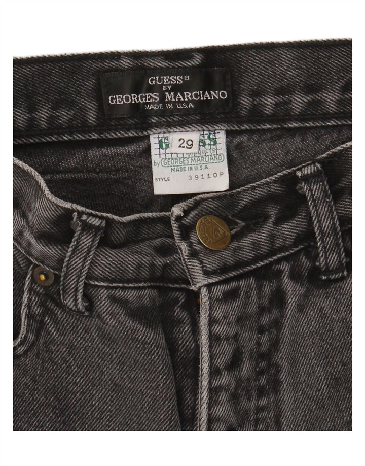 Guess Damskie Zwężane Dżinsy W29 L24 Czarne Bawełniane