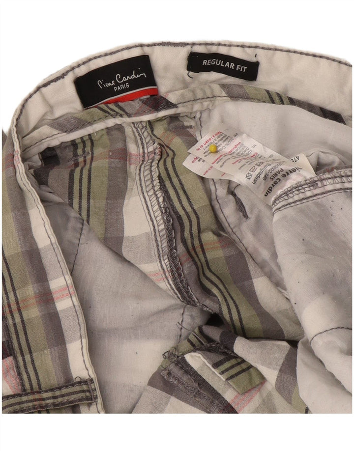 Męskie spodenki chino Pierre Cardin o regularnym kroju W34, duża, wielokolorowa krata
