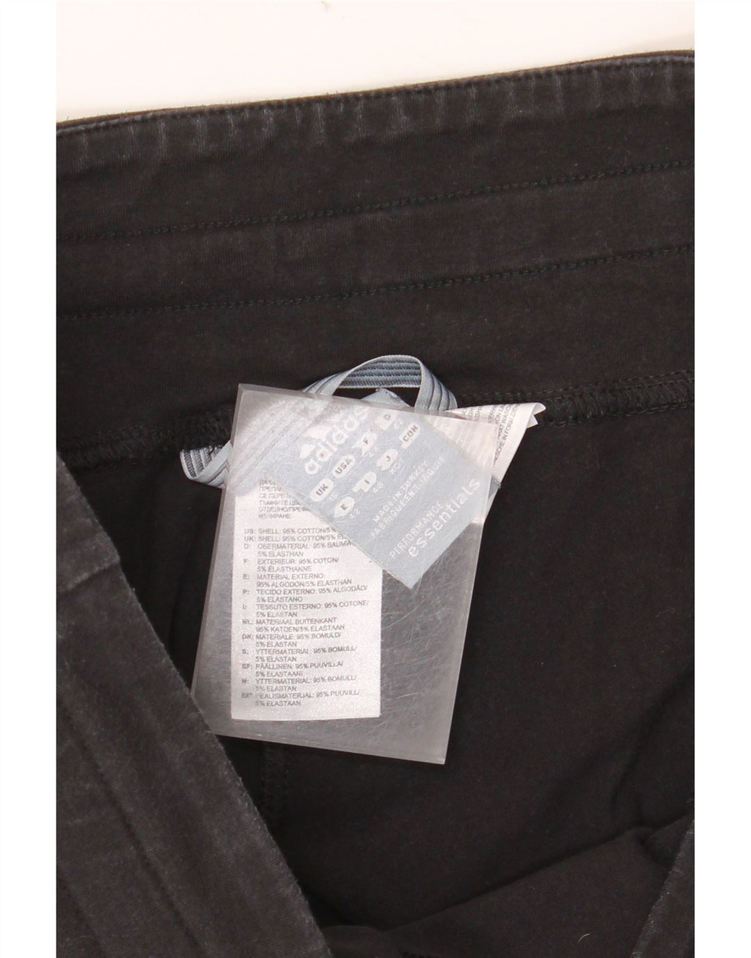 Damskie spodnie dresowe ADIDAS Capri Joggers UK 16, duże, czarne, bawełniane