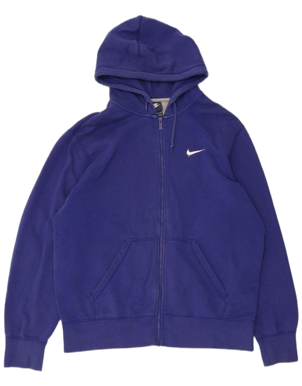 Męski sweter z kapturem i zamkiem błyskawicznym Nike XL, niebieska bawełna