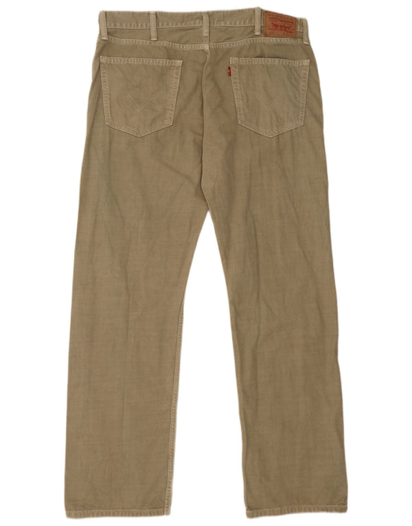 Męskie spodnie Levi's 505 Straight Casual W38 L32 Khaki Cotton