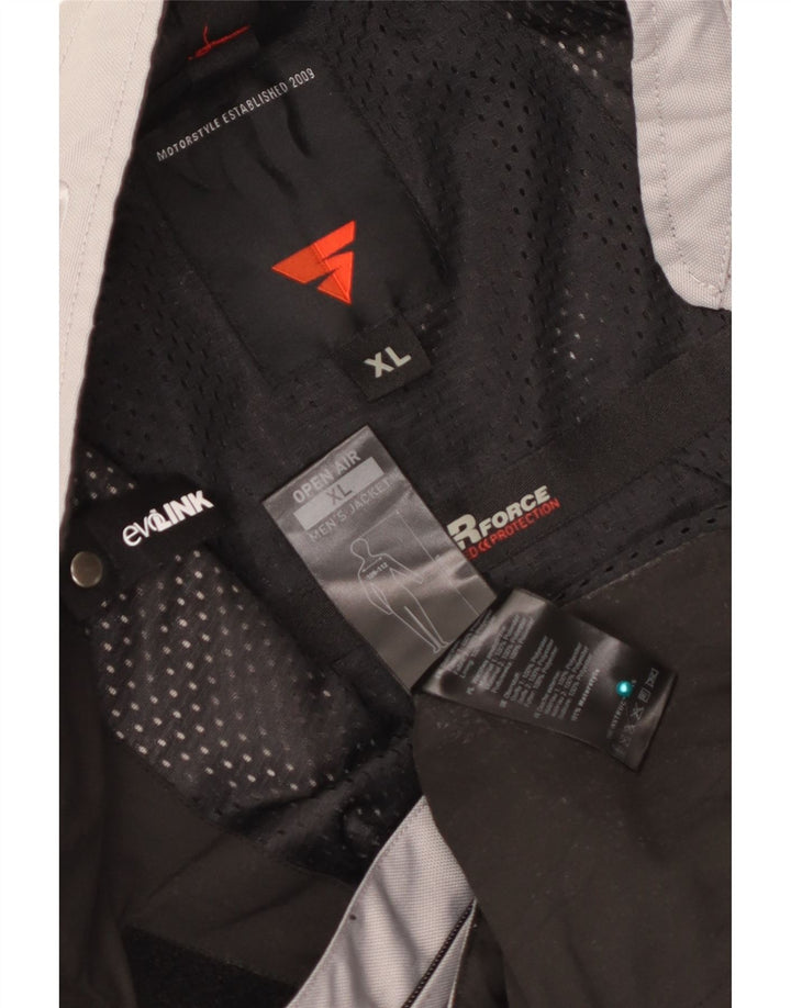 Męska kurtka motocyklowa Shima Racer UK 42 XL, szary, kolorowy poliester
