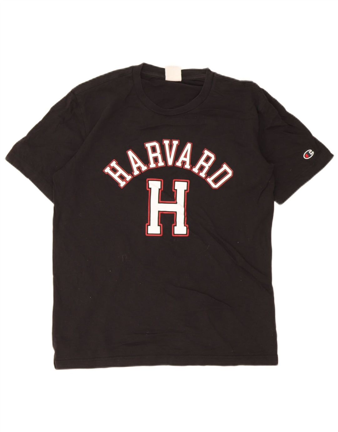 Męska koszulka Champion Harvard Graphic T-shirt Top, średnia, czarna bawełna
