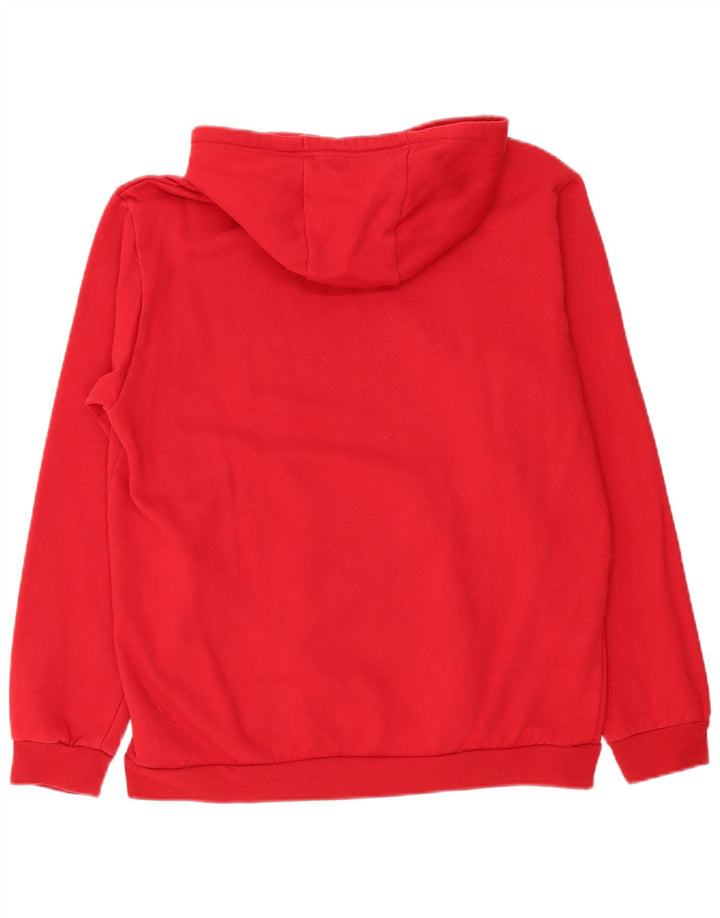 Adidas Męski sweter z kapturem, duży, czerwony, bawełniany