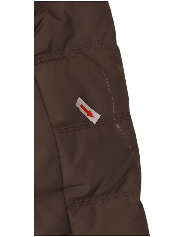 Damski ocieplany płaszcz z kapturem Woolrich UK 6 XS Szary poliester zimowy