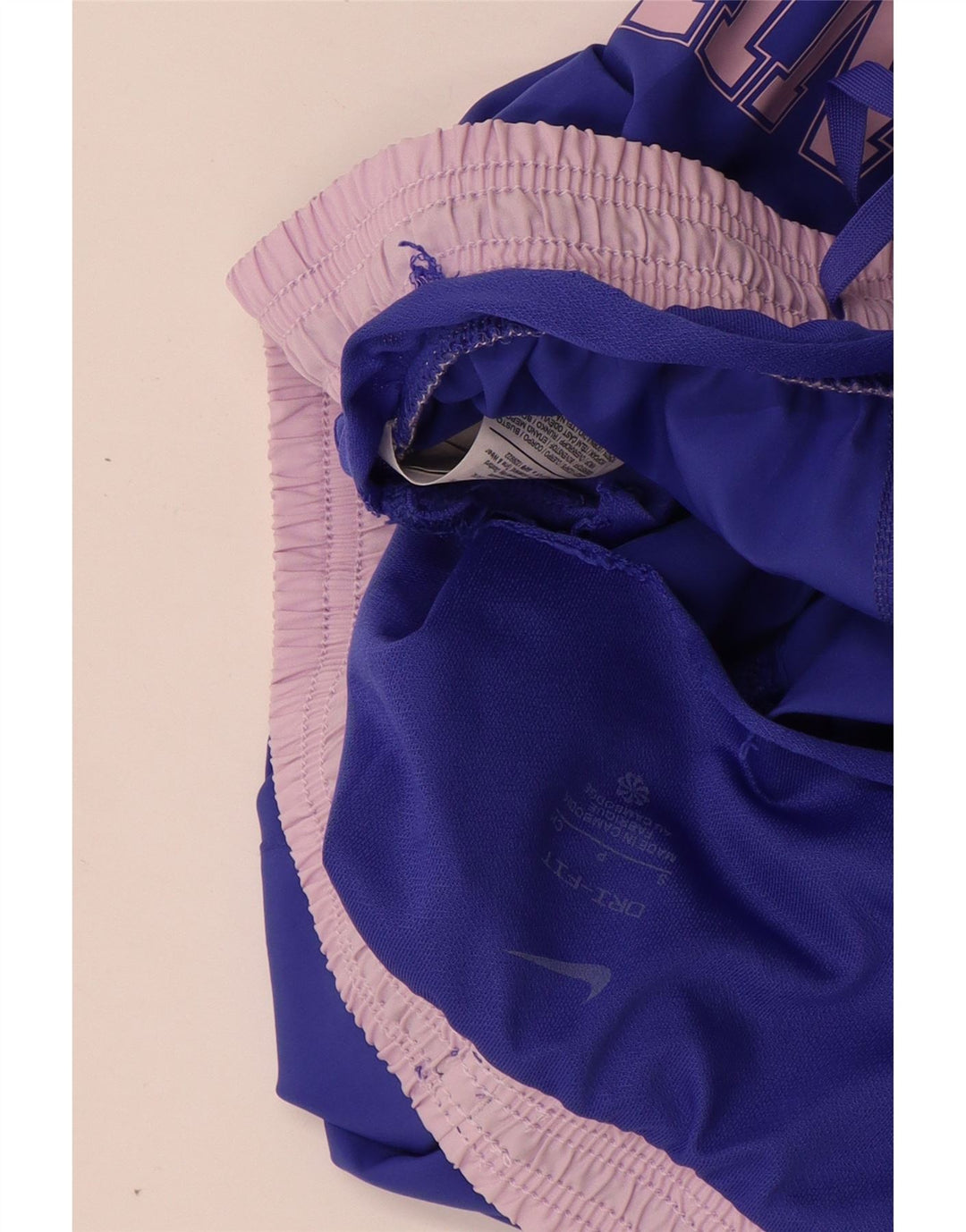 Damskie spodenki sportowe NIKE Dri Fit Graphic UK 10, małe, niebieskie, poliestrowe