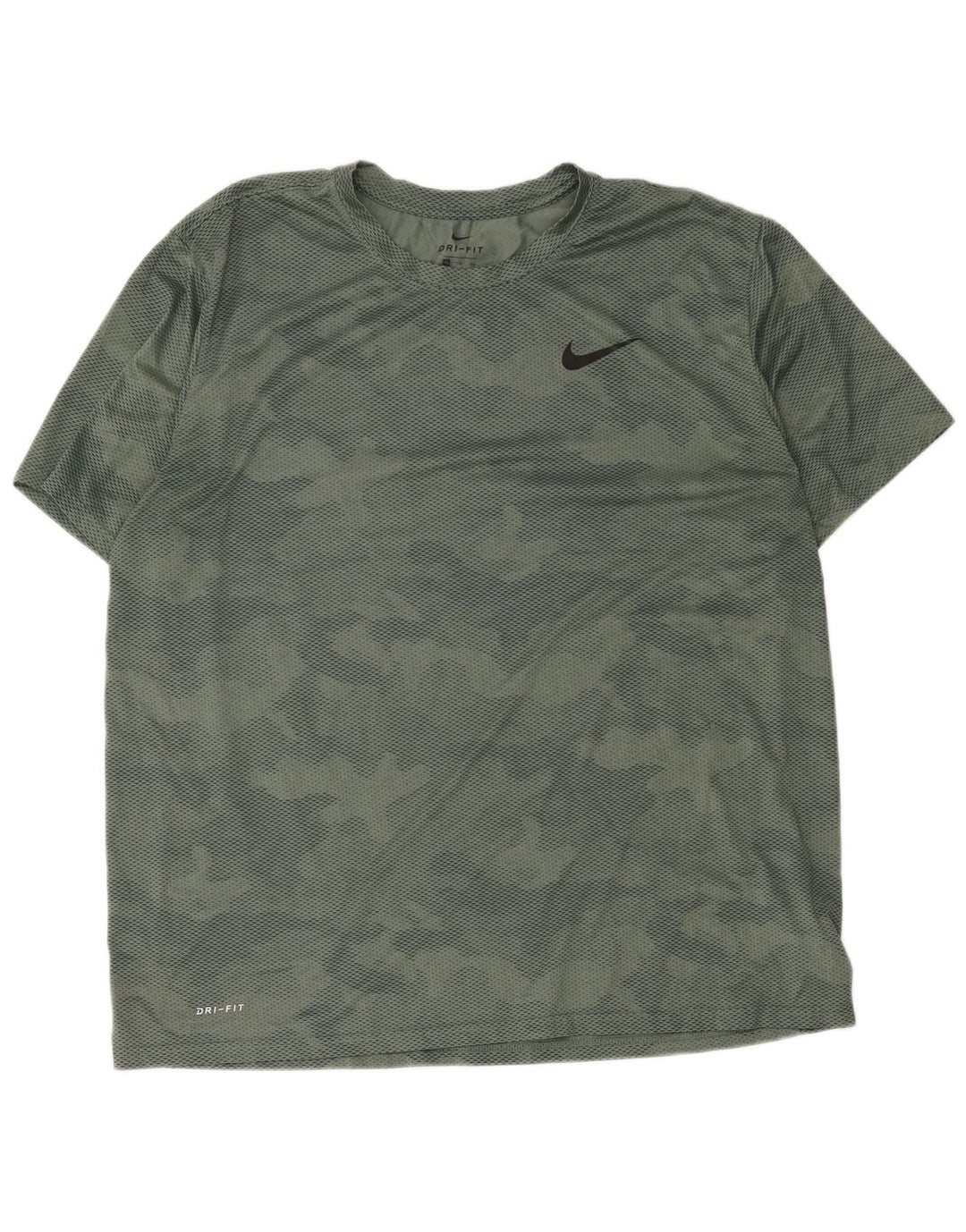 Męski T-shirt Nike Dri Fit Top 2XL Zielony kamuflaż Poliester
